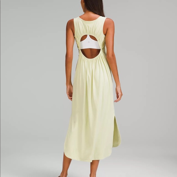 NWT Pima Cotton Open-Back Midi Dress - Picture 3 of 7